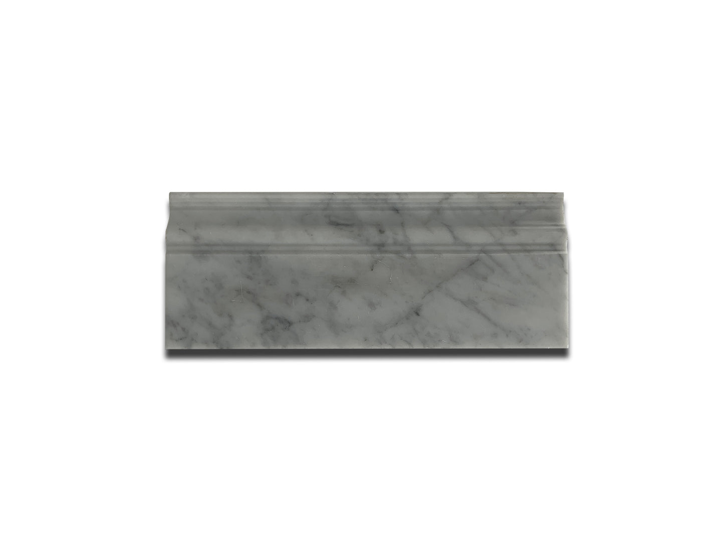 BIANCO CARRARA MARBLE LINER POLISHED BASE MOLDING 5"x12"