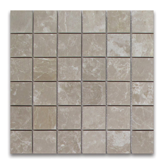 BOTTOCINO MARBLE MOSAIC POLISHED SQUARE 12"x12"