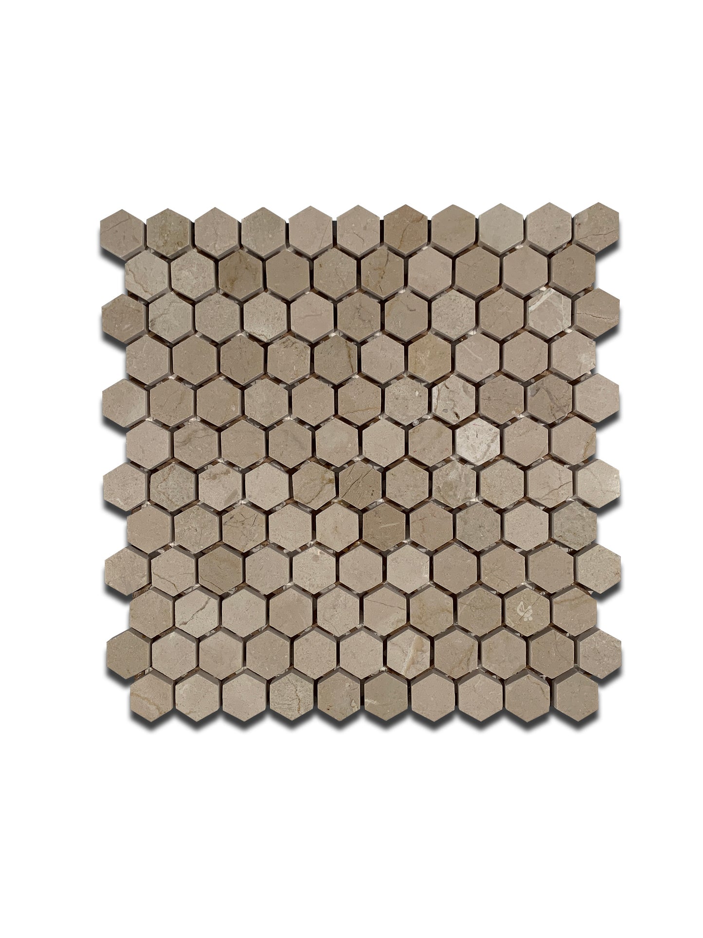 CREMA MARFIL MARBLE MOSAIC POLISHED HEXAGON 10.75"x11.5"