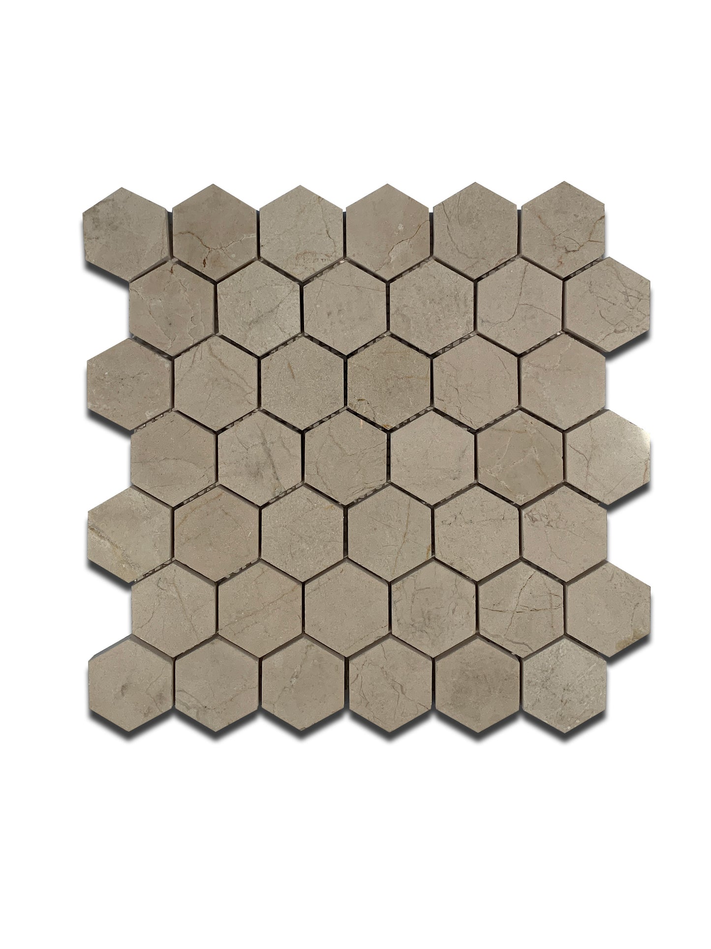 CREMA MARFIL MARBLE MOSAIC POLISHED HEXAGON 11.75"x12"