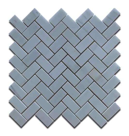 DOLOMITE MARBLE MOSAIC POLISHED HERRINGBONE 11.5"x11.5"