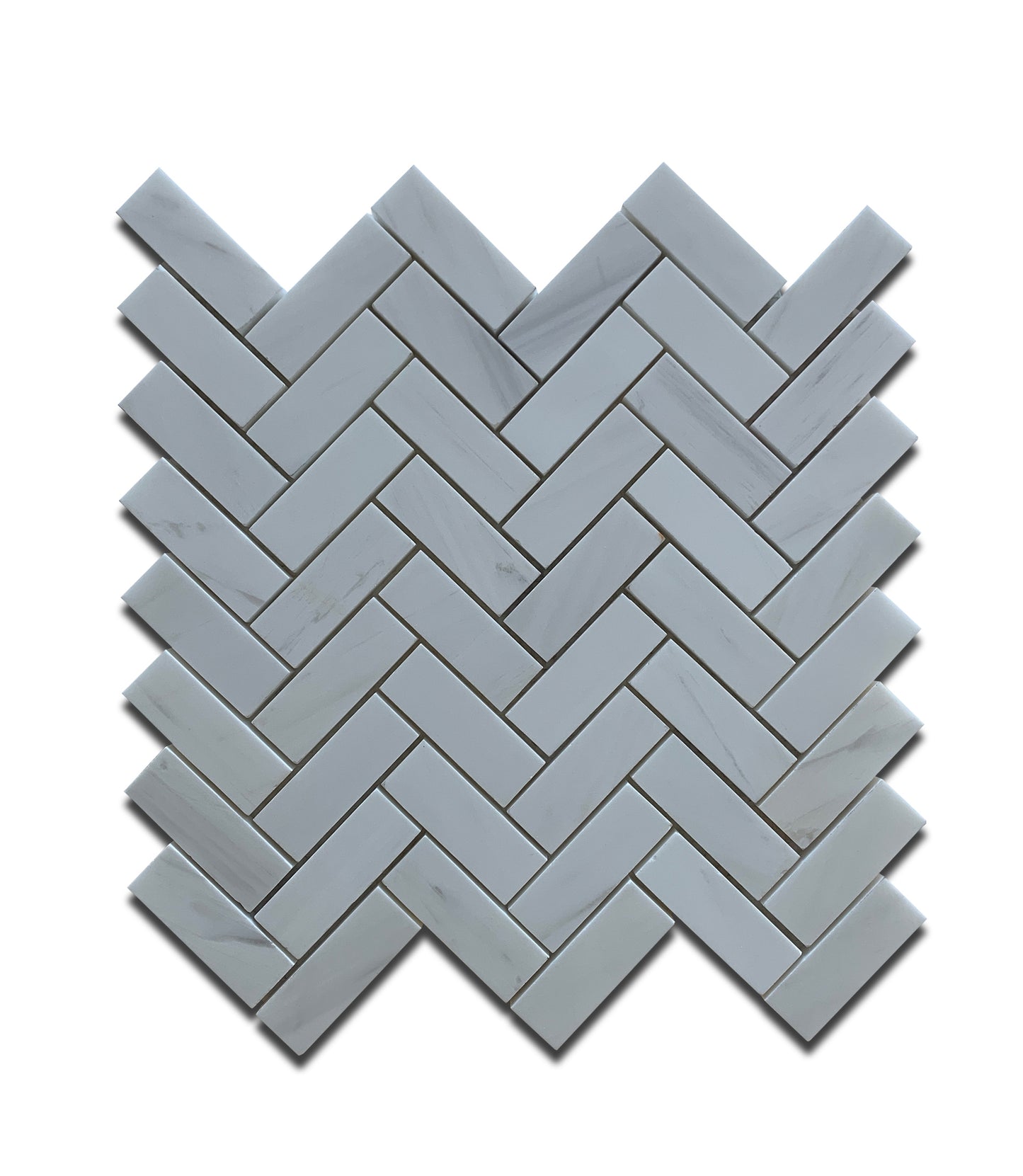 DOLOMITE MARBLE MOSAIC POLISHED HERRINGBONE 11''"x13''"