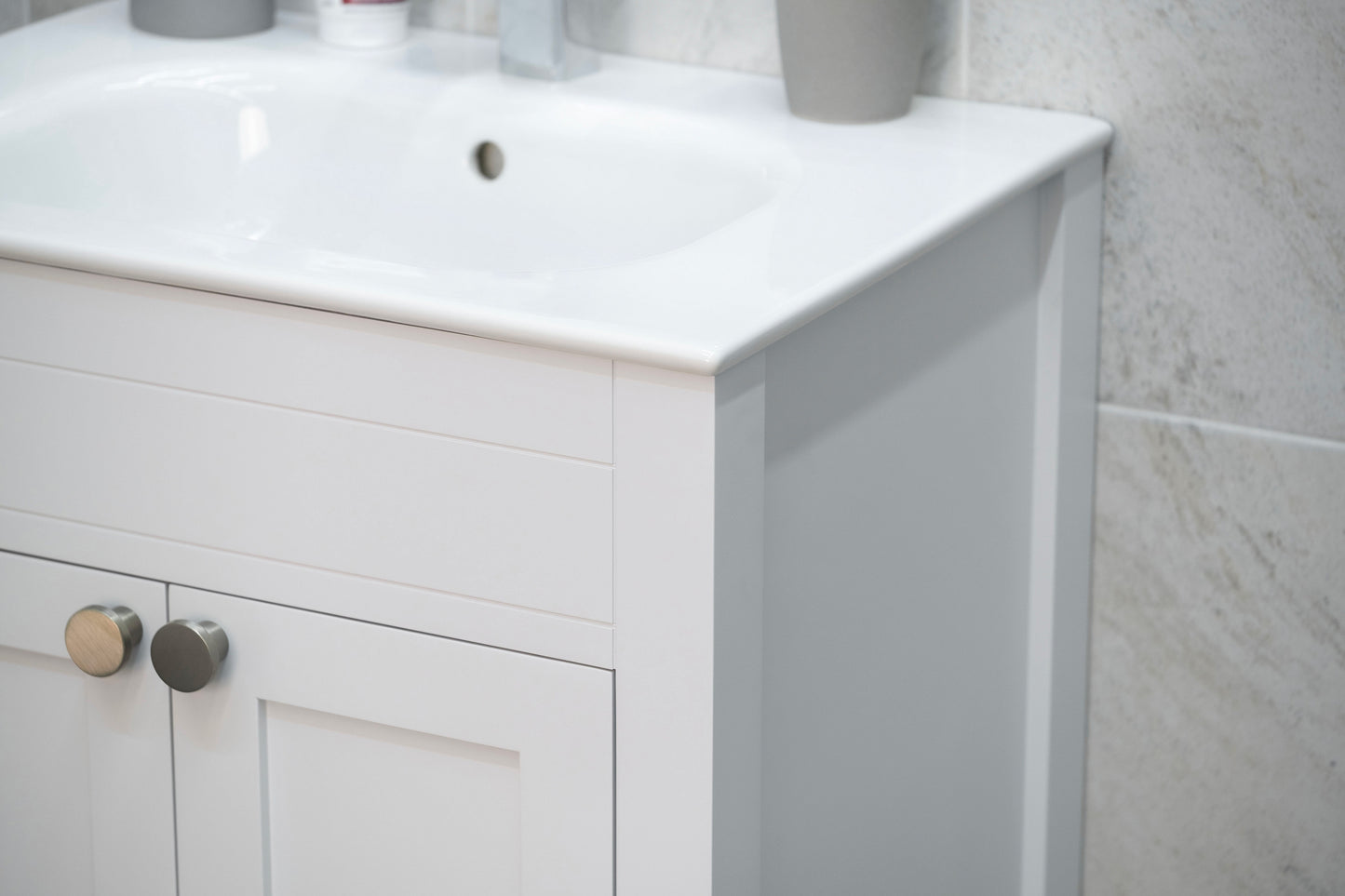 ELARA 24" WHITE VANITY WITH PORCELAIN TOP AND SINK