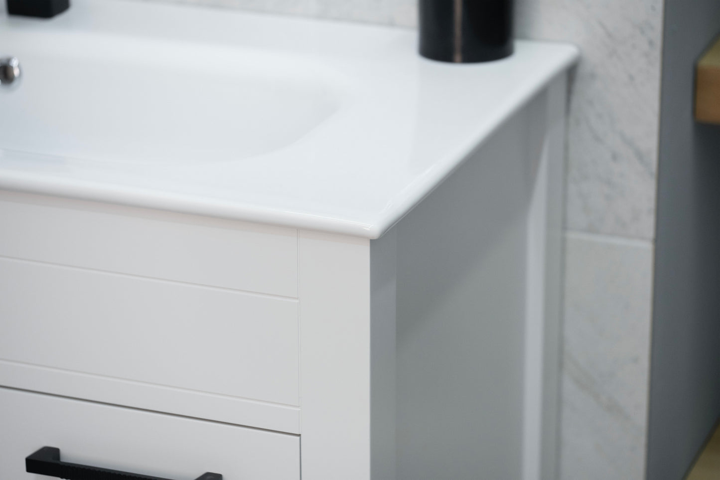 ELARA 36" WHITE VANITY WITH PORCELAIN TOP AND SINK