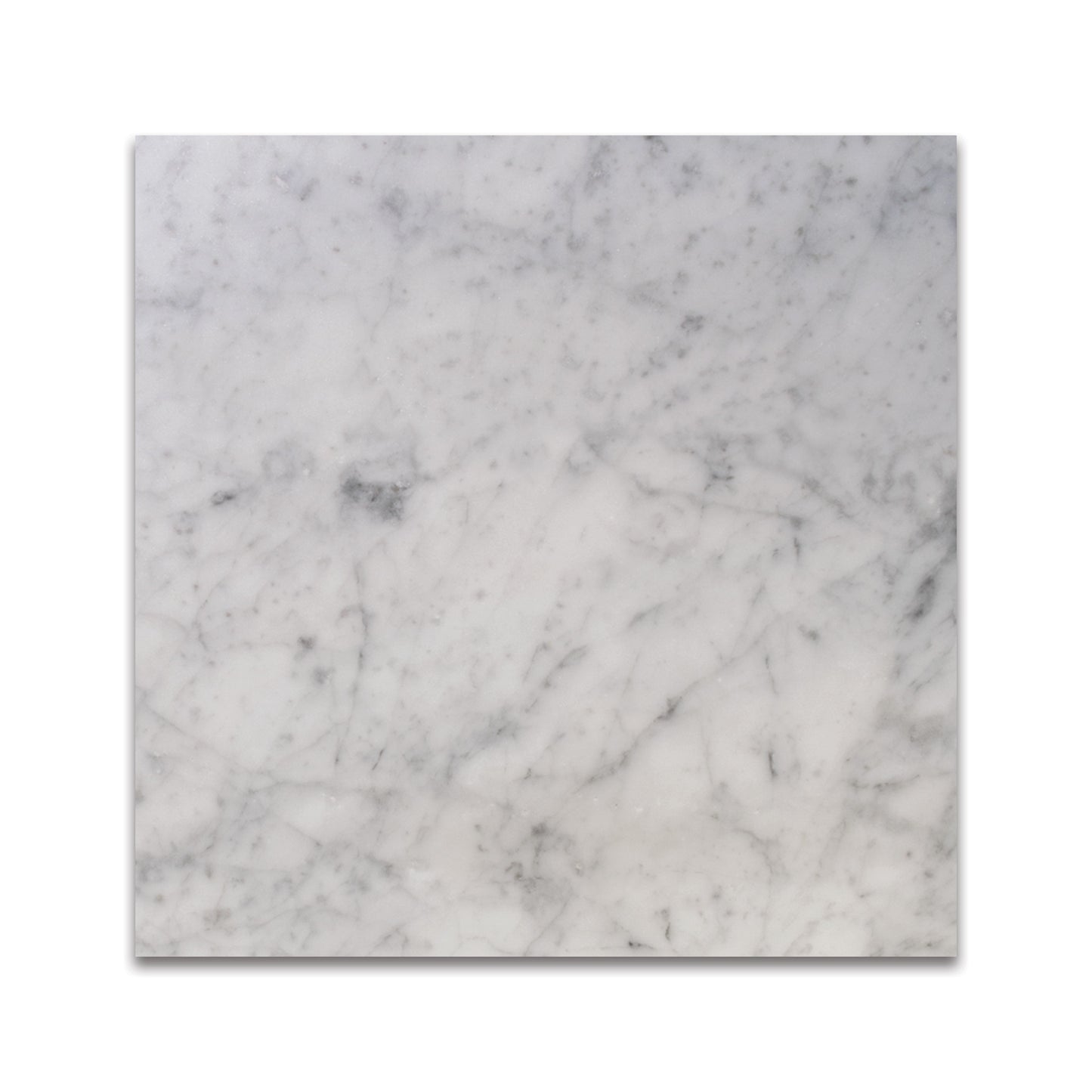 BIANCO CARRARA MARBLE TILE HONED 12''"x12''"