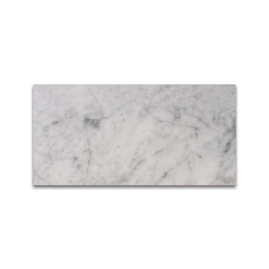 BIANCO CARRARA MARBLE TILE HONED 6"x12"