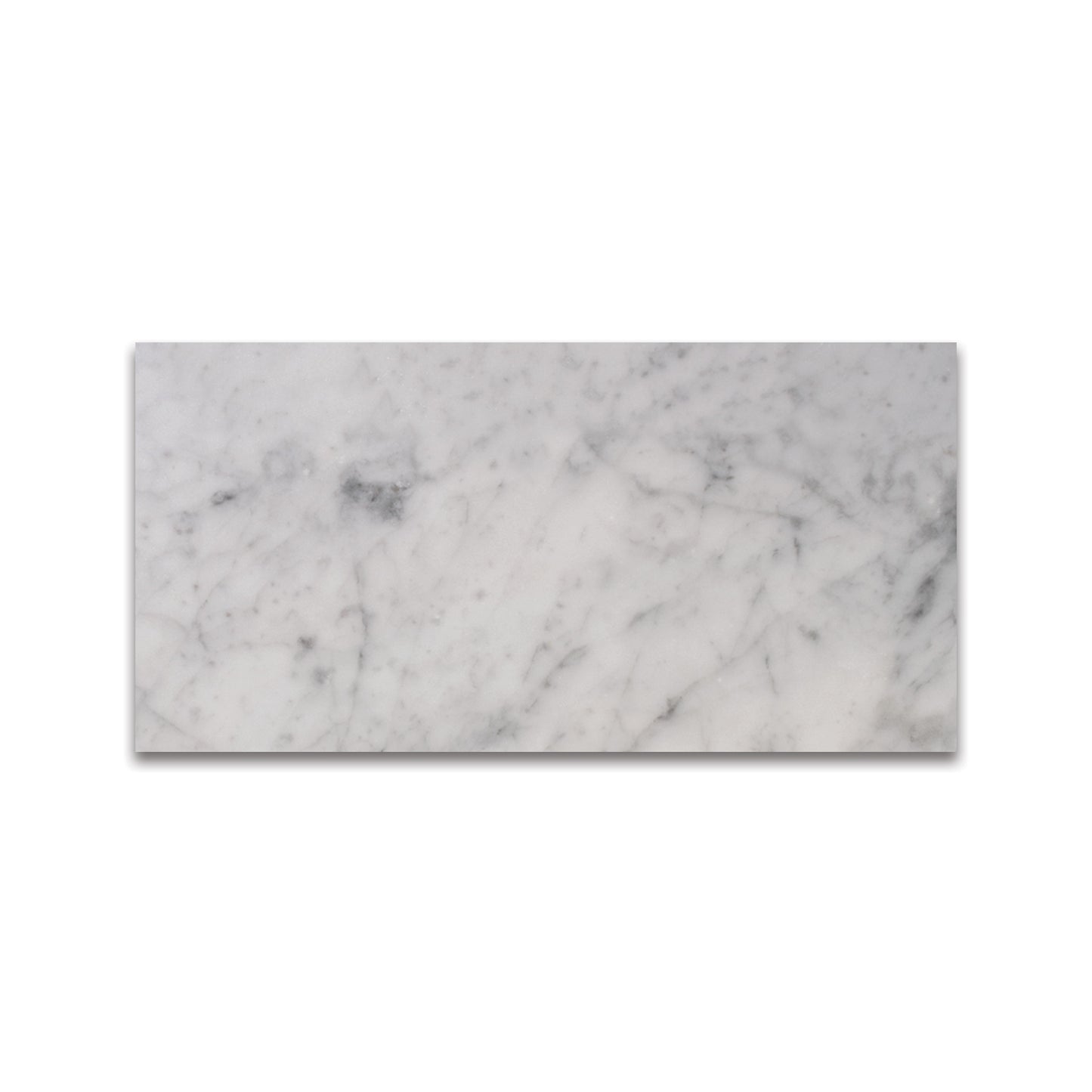 BIANCO CARRARA MARBLE TILE POLISHED 6"x12"