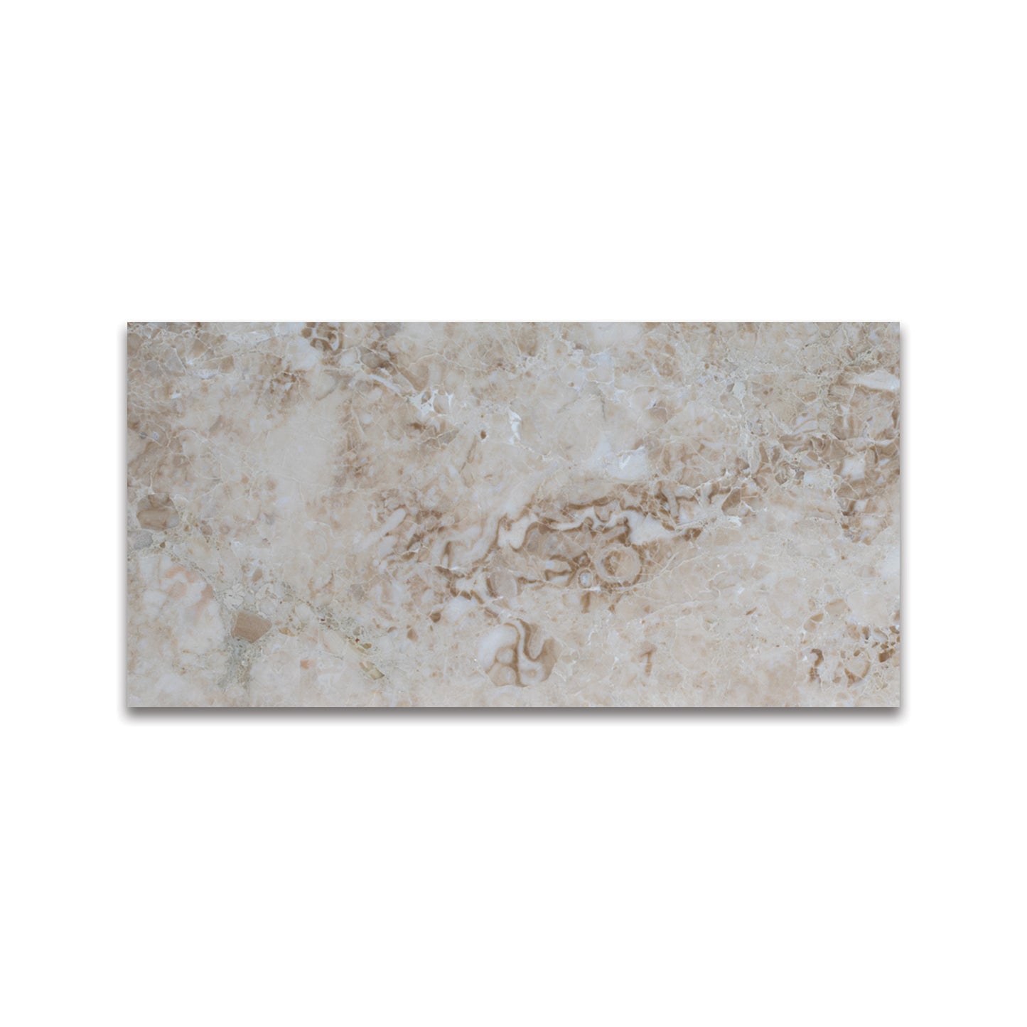 CAPPUCCINO MARBLE TILE POLISHED 12"x24"