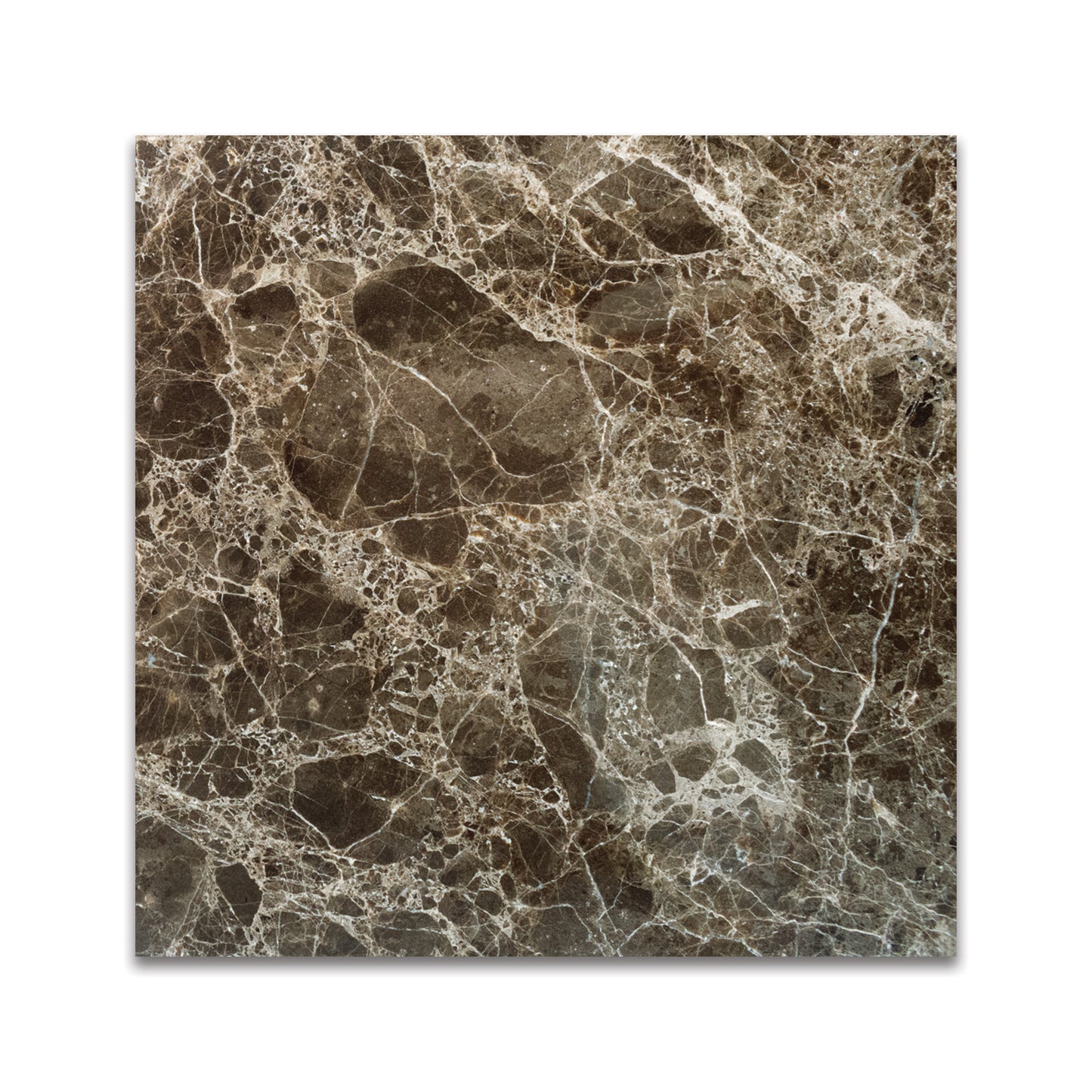 DARK EMPERADOR MARBLE TILE POLISHED 18"x18"