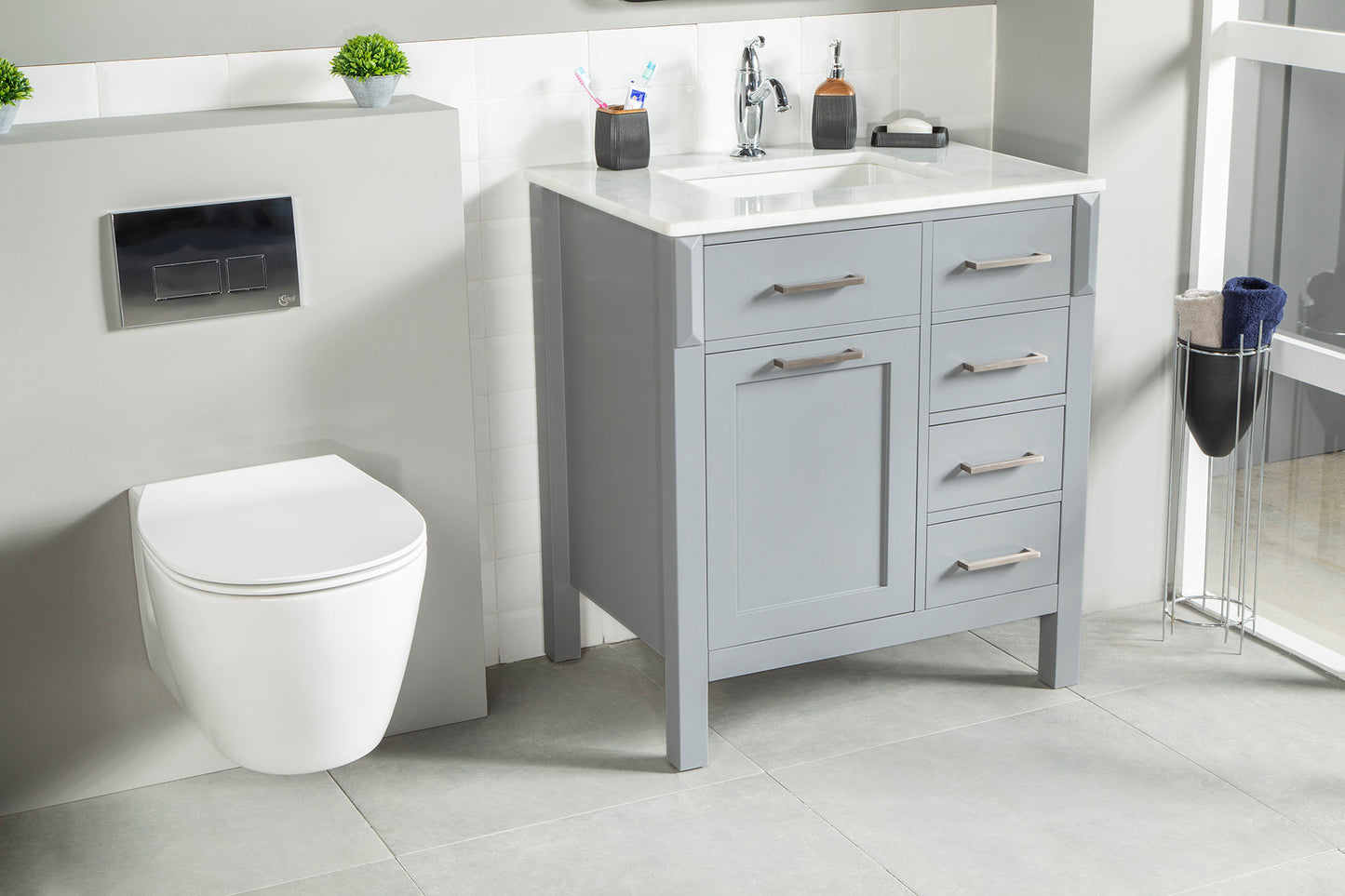 FLORA LIGHT GRAY 30" VANITY