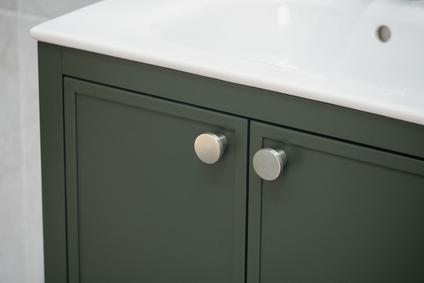 HAZEL 24" PINE GREEN VANITY WITH PORCELAIN TOP AND SINK