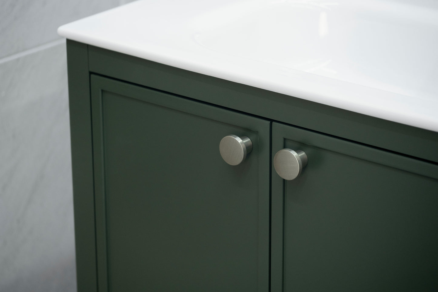 HAZEL 36" PINE GREEN VANITY WITH PORCELAIN TOP AND SINK