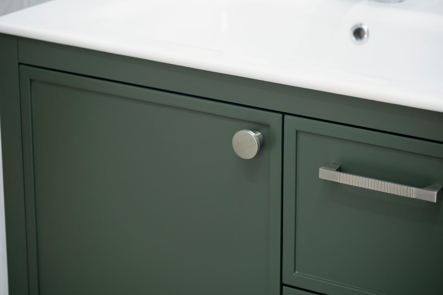 HAZEL 30" PINE GREEN VANITY WITH PORCELAIN TOP AND SINK