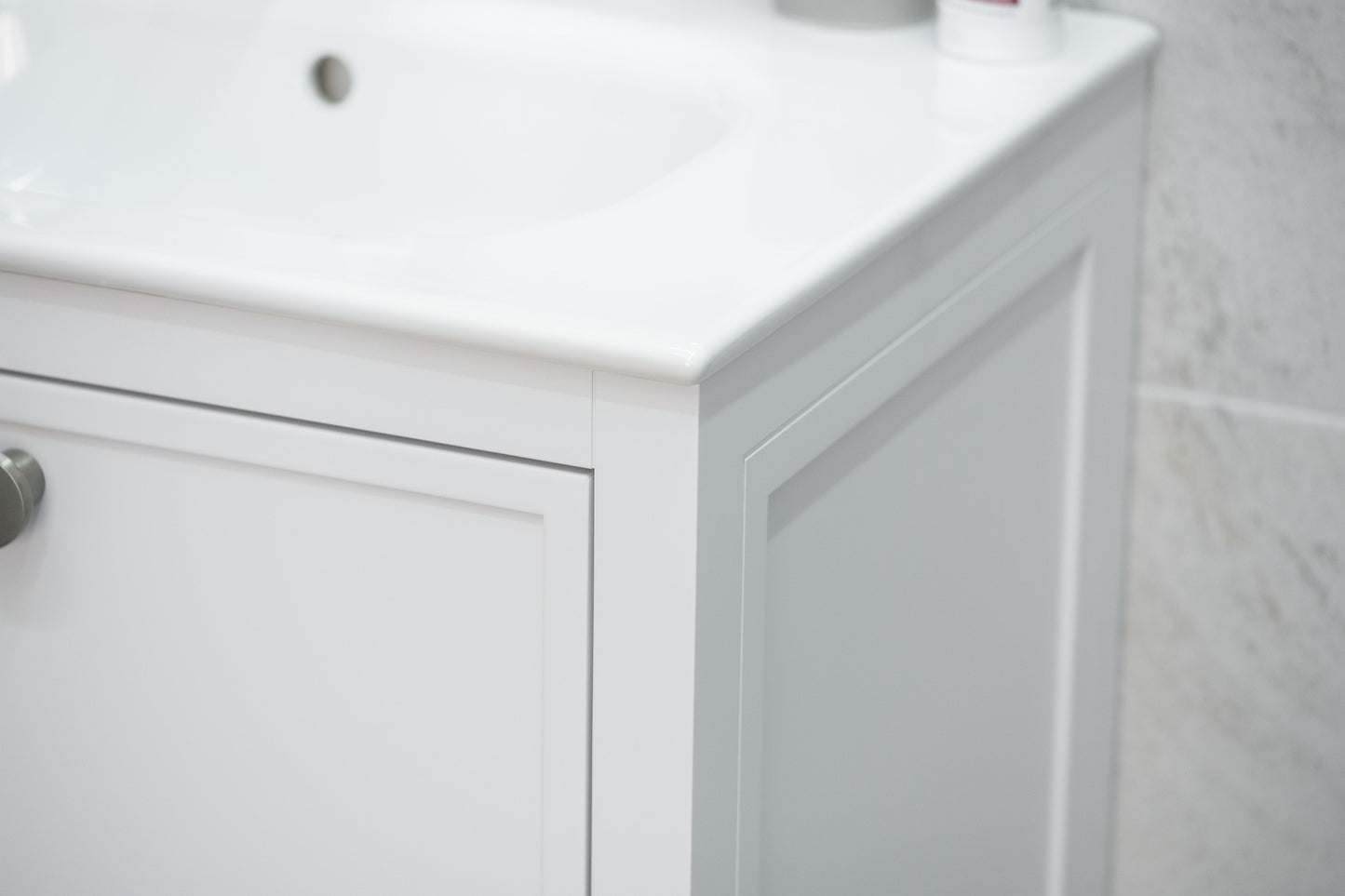 HAZEL 24" WHITE VANITY WITH PORCELAIN TOP AND SINK