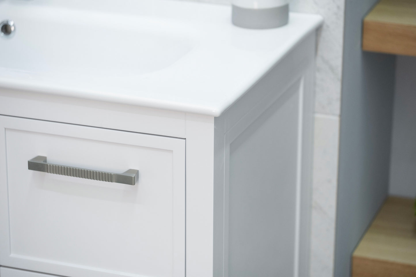 HAZEL 30" WHITE VANITY WITH PORCELAIN TOP AND SINK