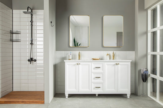 ELIZA WHITE 60" VANITY (DOUBLE BOWL)