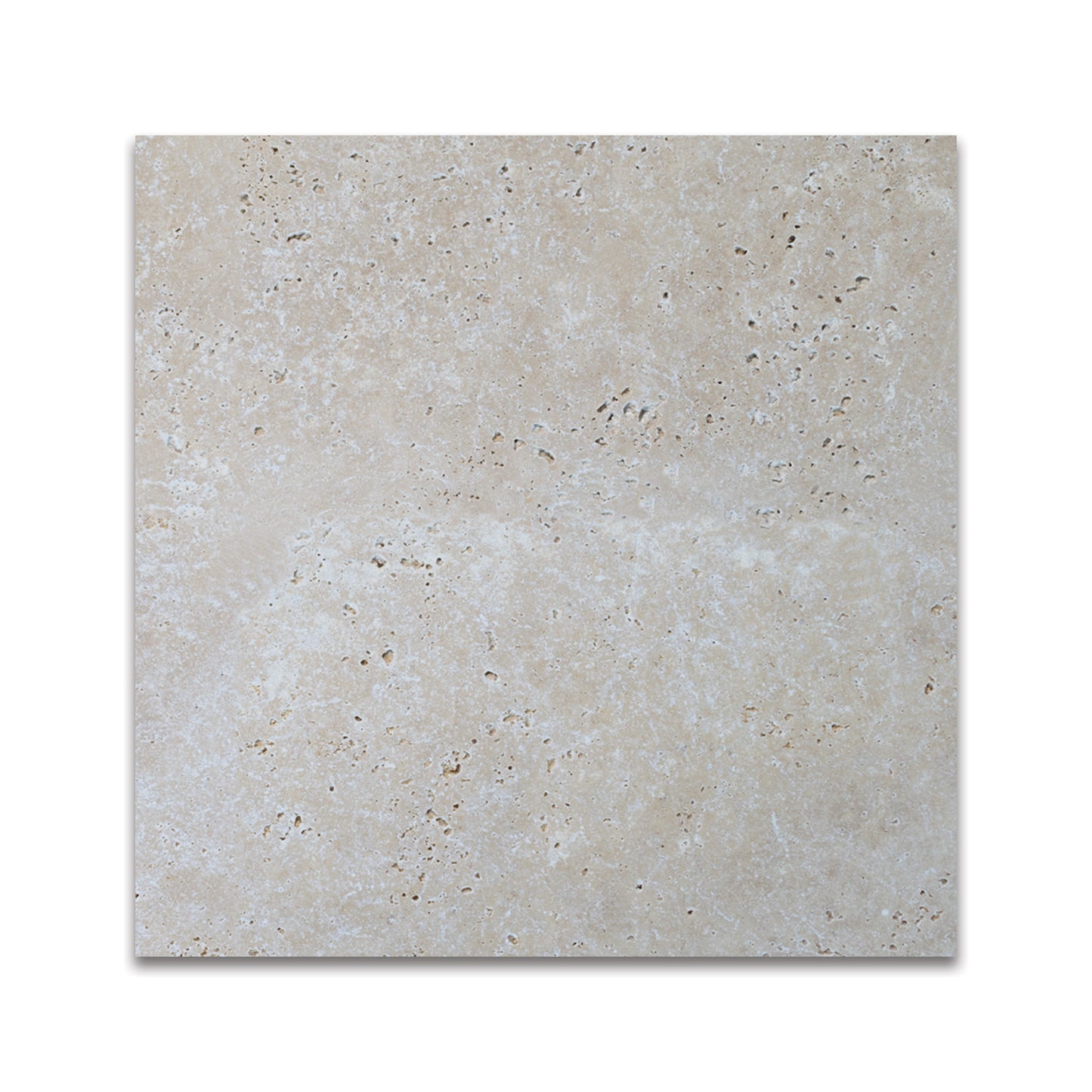 LIGHT TRAVERTINE TILE FILLED AND HONED 18"x18"