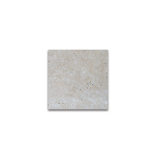 LIGHT TRAVERTINE TILE TUMBLED 4"x4 "