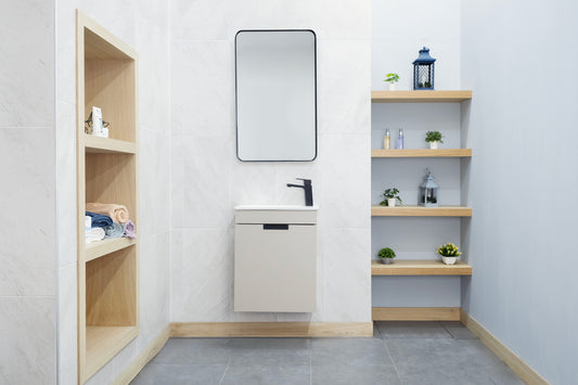 Leo 20" Gray Vanity with Integrated Porcelain Sink