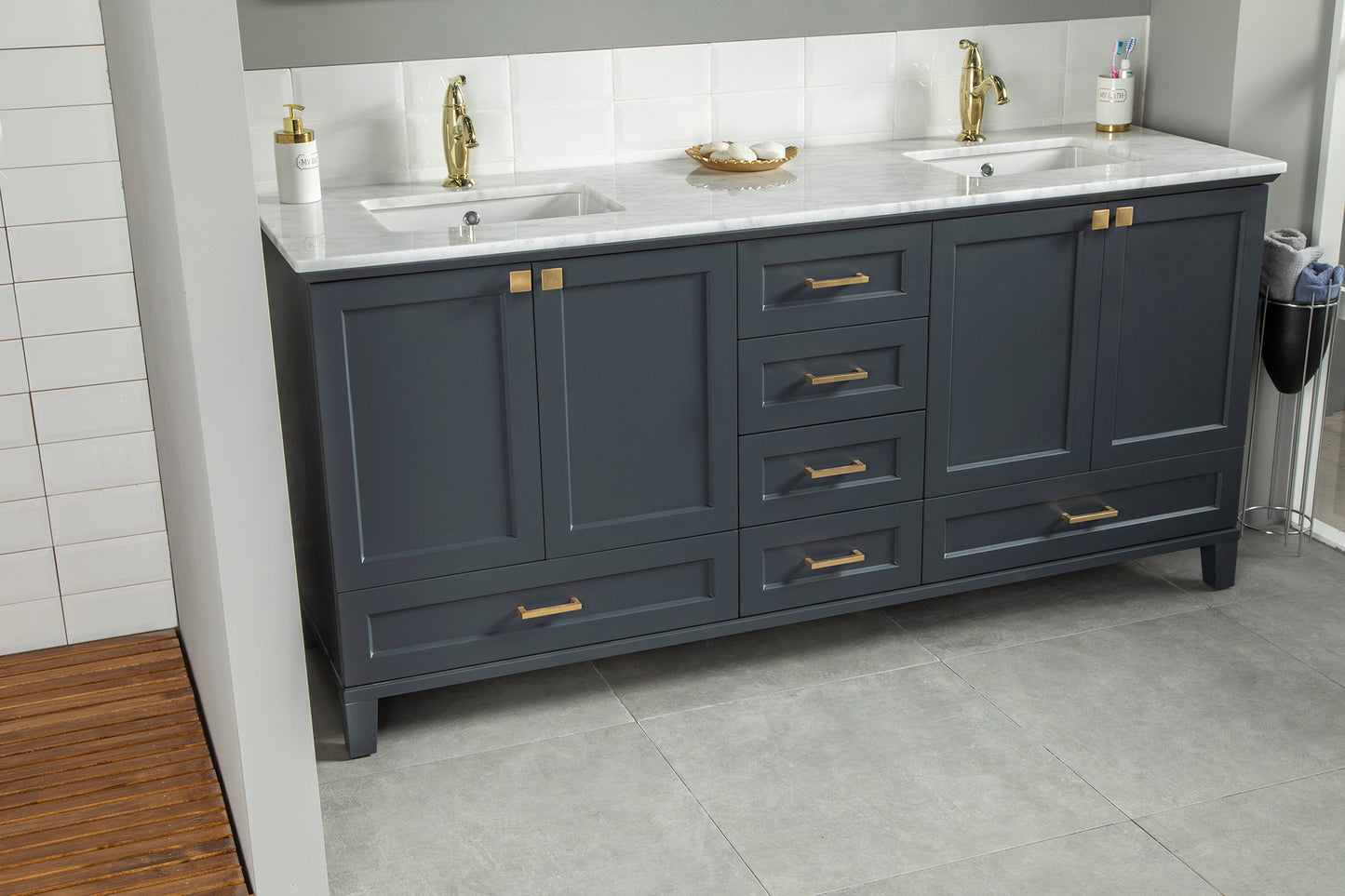 MARISOL DARK GRAY 72" VANITY